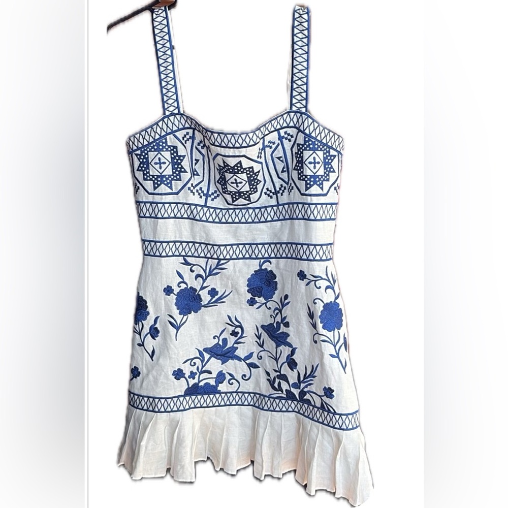 Alexis Asteria Embroidered Sleeveless Mini Dress S